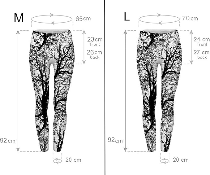 JINKAIJIA Women's Regular Size and Large Size Fashion Designs Digital 3D Printed Leggings (Trees)