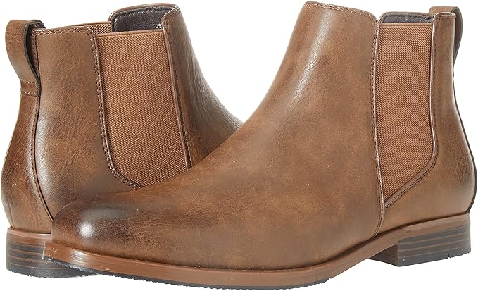 Amazon Essentials Men's Slip On Chelsea Ankle Boot - Chestnut Brown