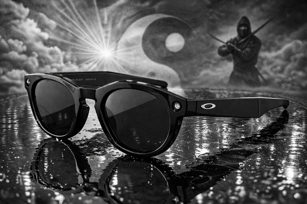 Oakley Meta HSTN, Black | Smart AI Glasses for Men, Women — Performance for Sports, Athletes — Camera, Audio, Video — 8 Hour Battery — 3K HD Resolution — Prizm™ Polarized Lenses