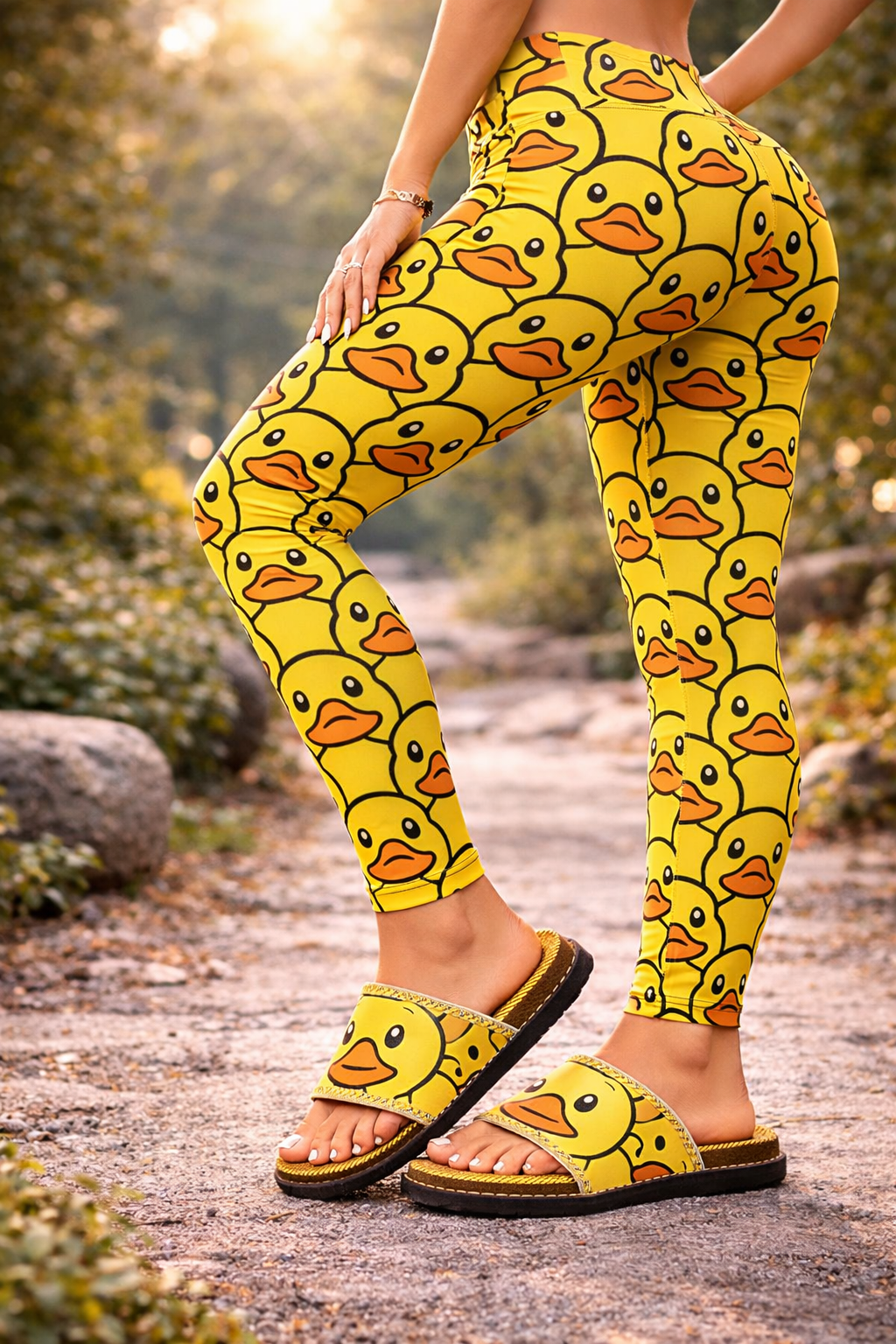 HIVICHI Printed Leggings (Baby Ducks)