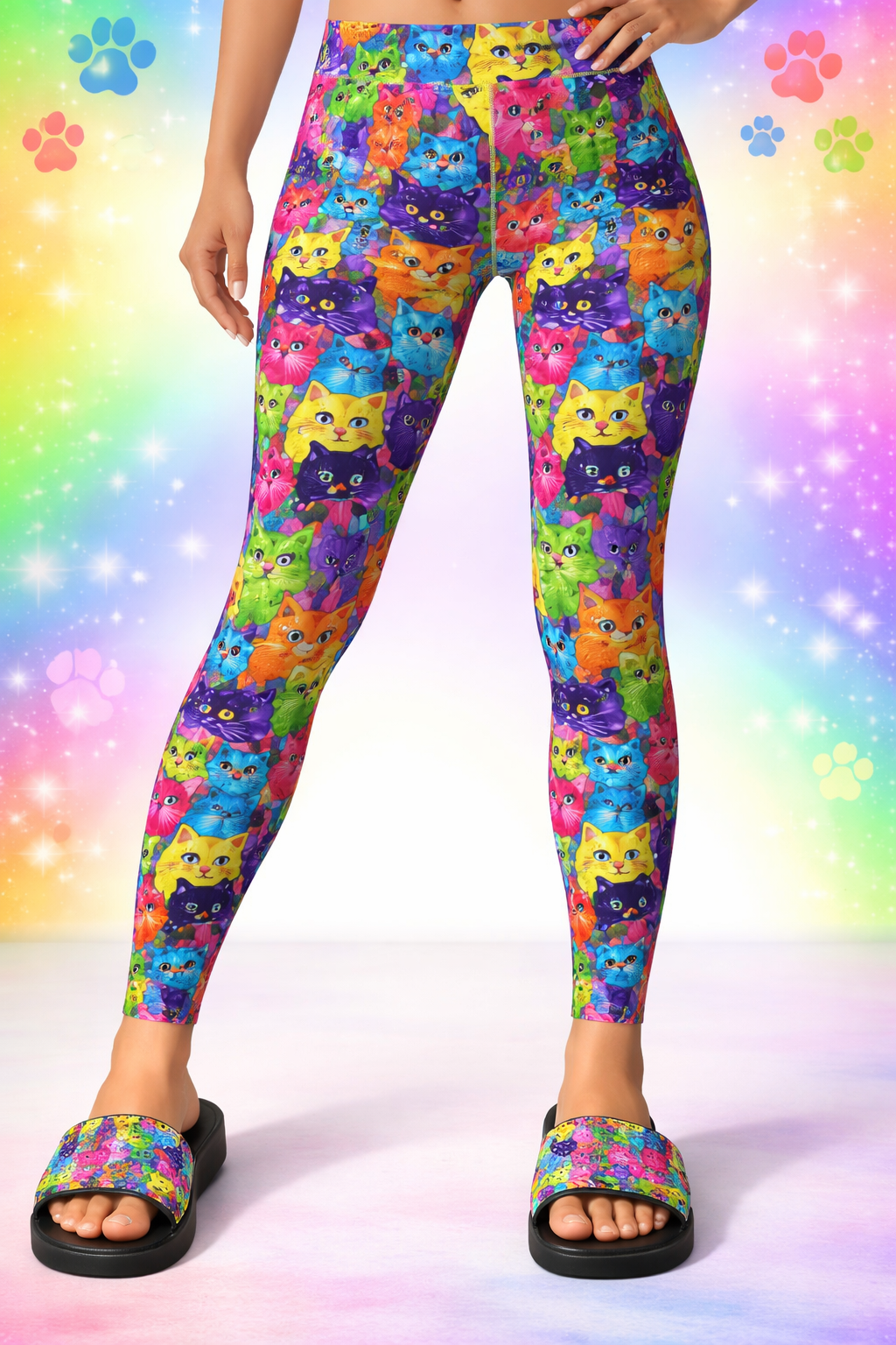 HIVICHI Printed Leggings (Kitty Cats)