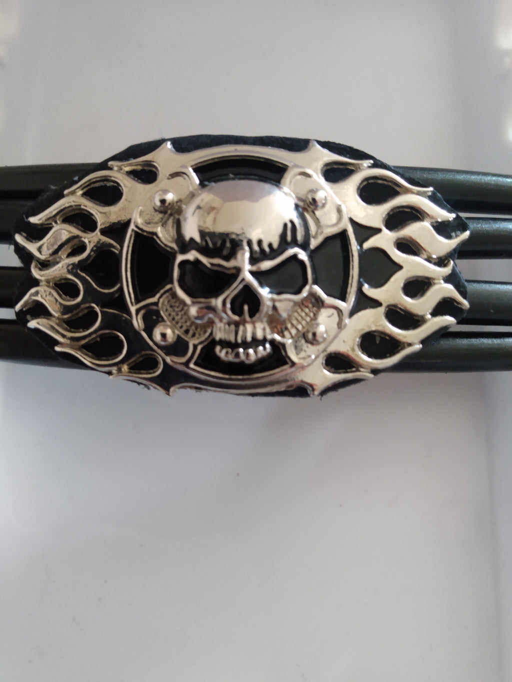 Native American Style Choker & Bracelet Set (Skull & Black Onyx)