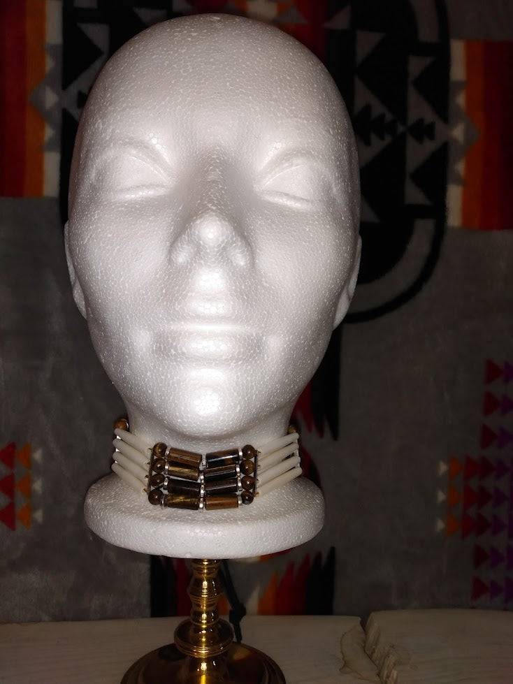 Native American Style Choker & Bracelet (Tiger Stone)