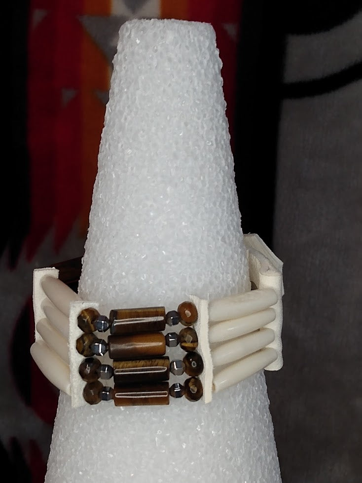 Native American Style Choker & Bracelet (Tiger Stone)