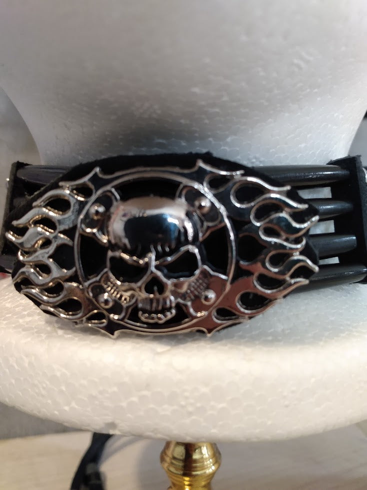 Native American Style Choker & Bracelet Set (Skull & Black Onyx)