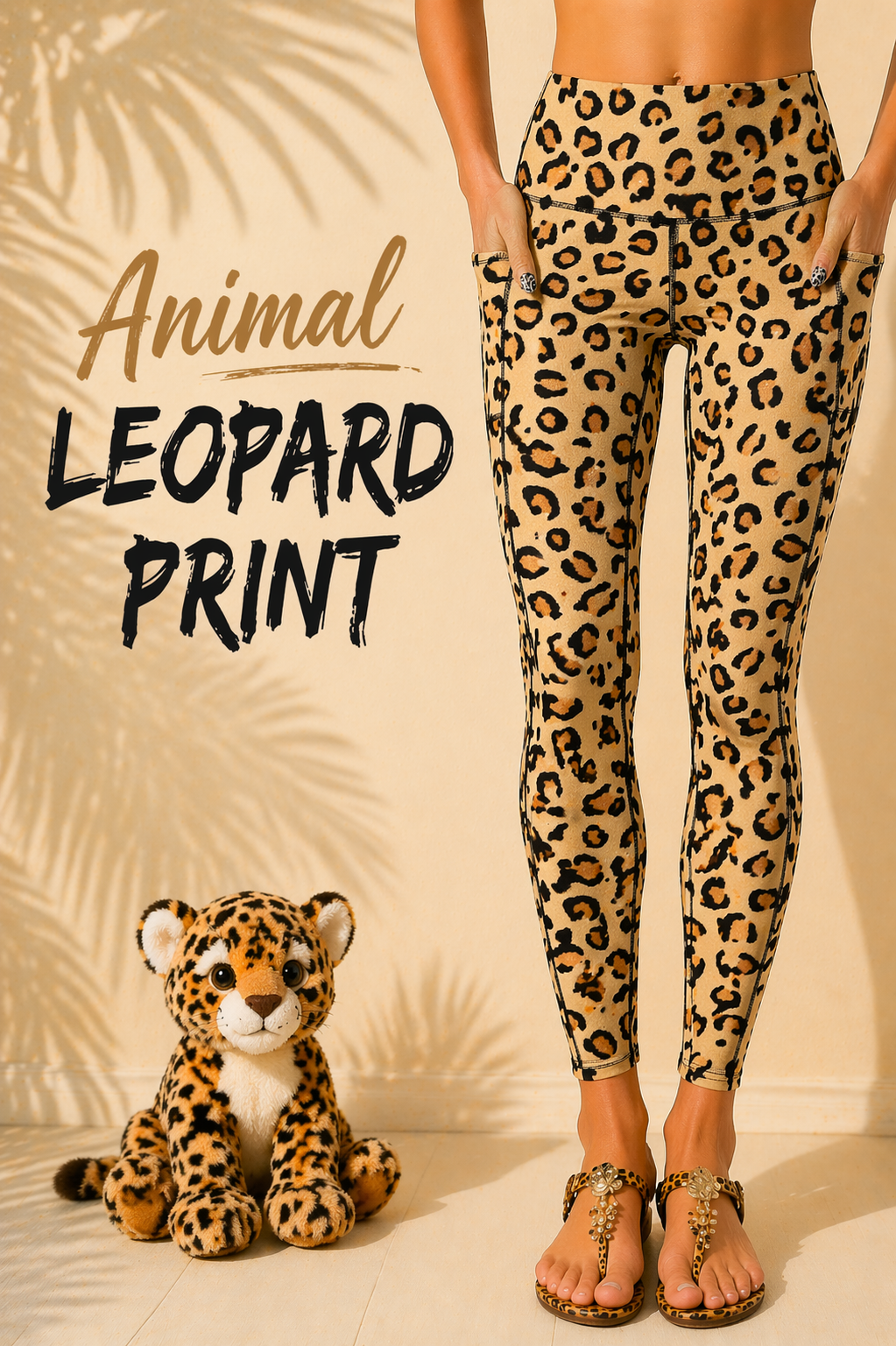Droeyroest - High Waisted Workout Leggings for Women (Animal Leopard Print)