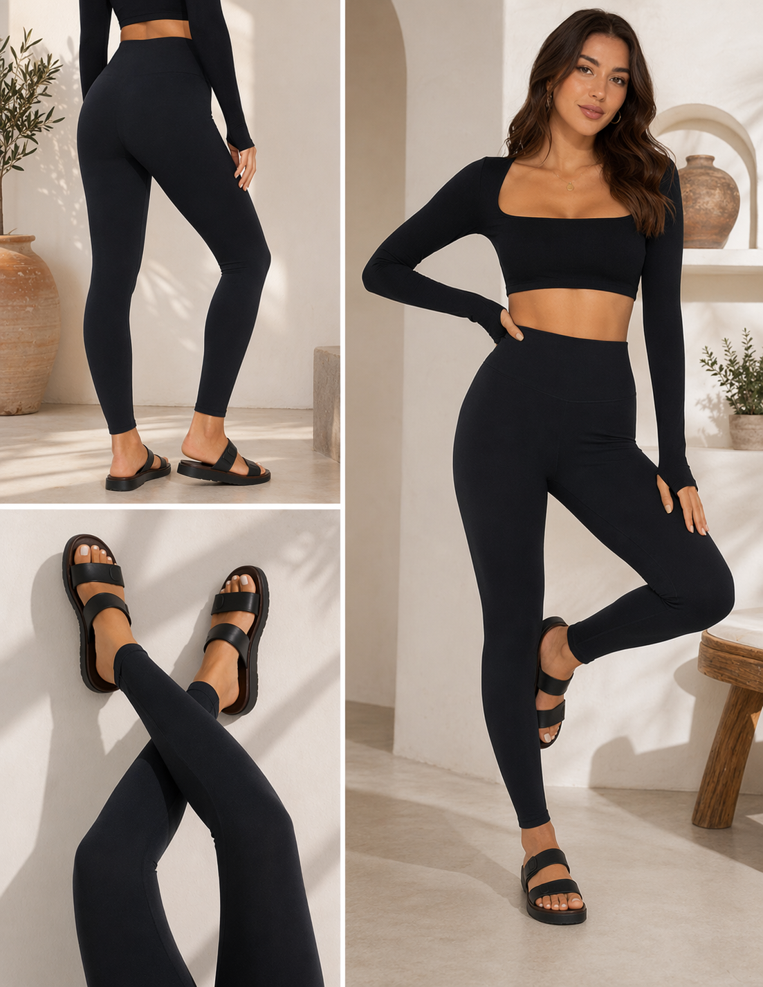 GAYHAY High Waisted Leggings for Women (Black)