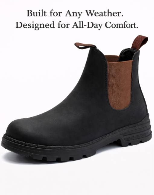 Cestfini Outdoor Chelsea Hiking Boots For Women (Matte Black)