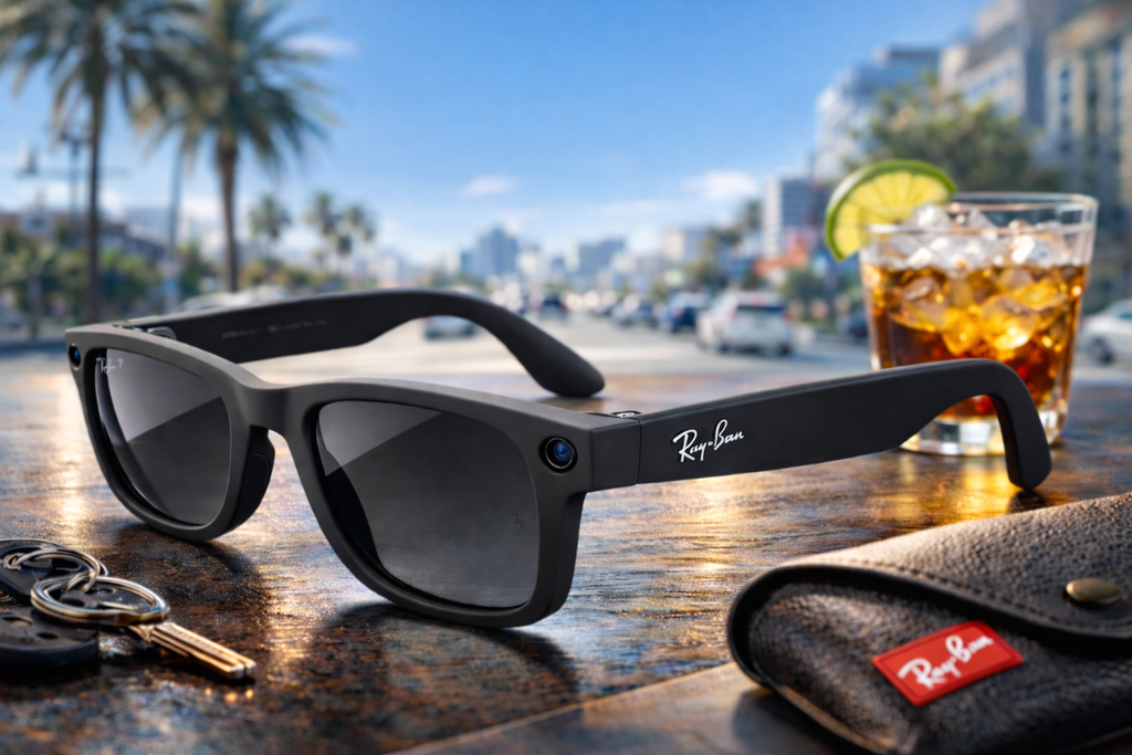Ray-Ban Meta Glasses, Wayfarer - Matte Black/Polarized Gradient Graphite