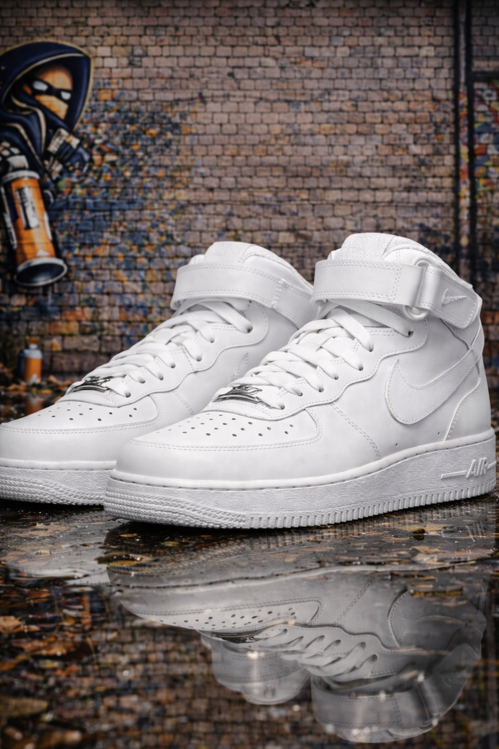 Nike Mens Air Force 1 Mid (Classic White)