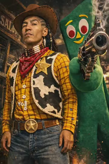 Toy Story+Gumby+Native American Mash-up Inspired
